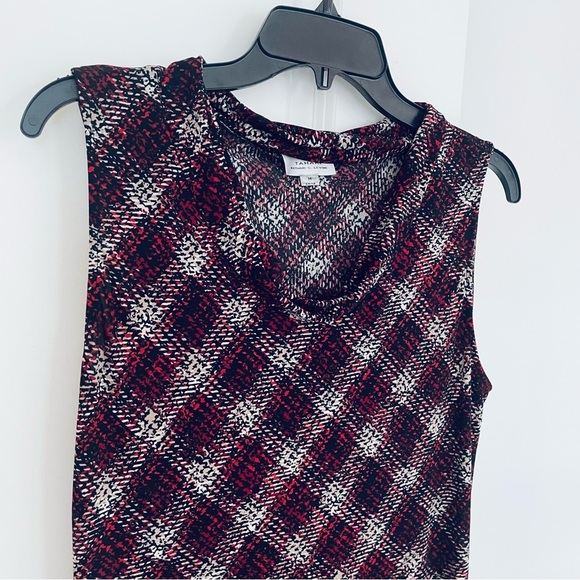 Tahari Tops - Tahari Arthur S. Levine Red and Beige Plaid Sleeveless Cow…